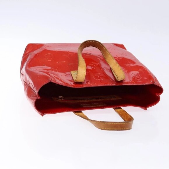 LOUIS VUITTON Monogram Vernis Reade PM Hand Bag Red Rouge LV Auth - Picture 7 of 16